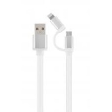 Кабель Cablexpert 1 м серебряный (CC-USB2-AM8PmB-1M-SV) USB 2.0 BM-папа/Lightning/Micro