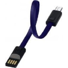 Кабель ColorWay USB – microUSB 0,22 м синий (CW-CBUM022-BL) брелок 2.4 A