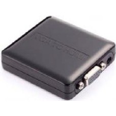 Конвертер PowerPlant черный (CA911493) HDMI - VGA + R/L HDCVGA02-M