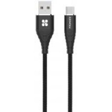 Кабель Promate сCord-1 USB - USB Type-C 1 м черный (ccord-1.black)