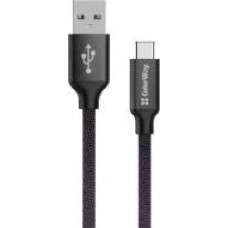 Кабель ColorWay USB - Type-C 2.1А 1 м черный