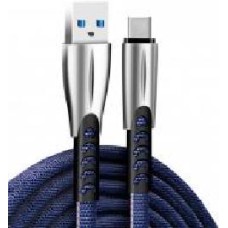 Кабель ColorWay USB - Type-C (zinc alloy) 2.4а 1 м синий