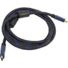 Кабель PowerPlant HDMI 2 м черный с синим (CA910243) Nylon, Double ferrites