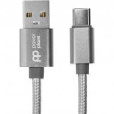 Кабель PowerPlant USB Type-C – USB 1 м серый (CA912346)