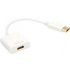 Кабель PowerPlant HDMI – DisplayPort 0,15 м белый (KD00AS1277)