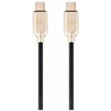 Кабель Cablexpert USB Тype-С 1 м черный с золотистым (CC-USB2PD60-CMCM-1M)