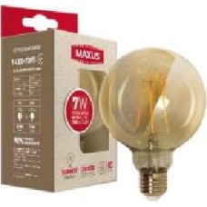 Лампа светодиодная Maxus Filament Amber 7 Вт G95 прозрачная E27 220 В 2200 К 1-LED-7095