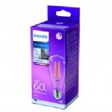 Лампа светодиодная Philips FIL DIM ST64 7,2 Вт E27 4000 К 220 В прозрачная 929002430066