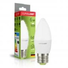 Лампа светодиодная Eurolamp LED EURO C37 6W E27 4000K 6 Вт C37 матовая E27 175 В 4000 К LED-CL-06274(EURO)