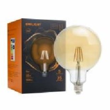 Лампа светодиодная Emilight Gold G125 6 Вт E27 3000 К 220 В прозрачная Filament G125-6W-3000K-E27-G з