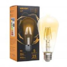 Лампа светодиодная Emilight FIL Gold ST64 6 Вт E27 3000 К 220 В прозрачная