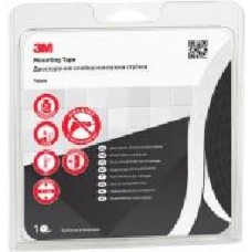 Монтажная двусторонняя лента 3M Scotch-Mount чёрная 19 мм х 2 м толщина 1,1 мм