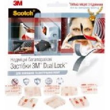 Многоразовые клейкие застежки 3М™ Dual Lock прозрачные 3,5x25х25мм 8 шт