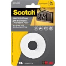 Монтажная двусторонняя лента 3M Scotch-Mount белая всепогодная 12 мм х 2 м толщина 1,1 мм