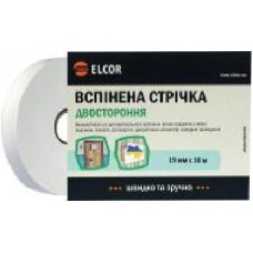 Монтажная двусторонняя лента Элкор белая 19 мм х 10 м TREVA1910