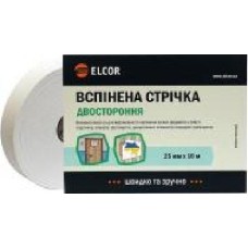Монтажная двусторонняя лента Элкор белая 25 мм х 10 м TEEVA2510