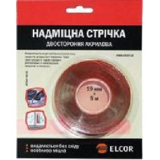 Монтажная двусторонняя лента Элкор прозрачная 19 мм х 5 м TRA195