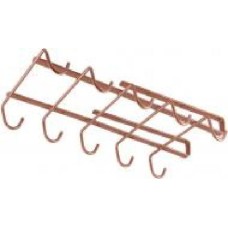 Планка с крючками Metaltex 363628 Copper для чашек 14x28x6 см медь