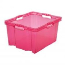 Ящик для хранения пластиковая Keeper 0275.3 Multi-box XXL 44 л розовый 260x520x430 мм