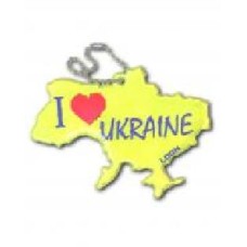 Брелок светоотражающий LOOM I Love Ukraine LM-0046-yellow