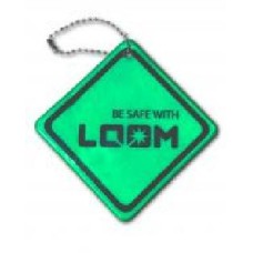 Брелок светоотражающий LOOM Ромб LM-0050-green