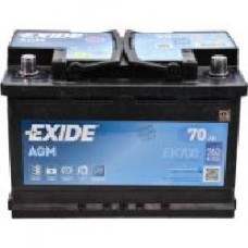 Аккумулятор автомобильный EXIDE Start-Stop AGM 70Ah 760A 12V «+' справа (EK700)