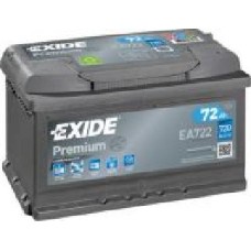 Аккумулятор автомобильный EXIDE Premium EA722 72Ah 720A 12V «+' справа (EA722)