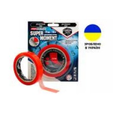 Двухсторонняя монтажная клеющая лента CARBON TAPE SUPER MOMENT SM1910 для мгновенной фиксации 19 мм 0,21 мм 10 м прозрачный