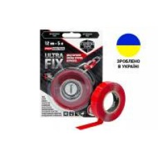 Двухсторонняя монтажная клеющая лента CARBON TAPE ULTRA FIX UF125 повышенной клейкости 12 мм 0,5 мм 5 м прозрачный