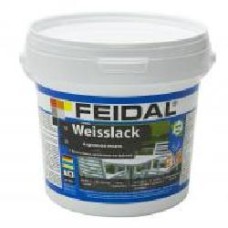 Эмаль Feidal акриловая Weisslack белый шелковистый мат 1 л