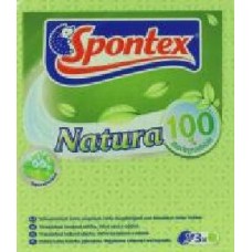 Набор салфеток универсальные SPONTEX Natura влагопоглощающая 18x20 см см 3 шт./уп. салатовый