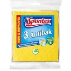 Набор салфеток универсальные SPONTEX 3 ANTIBAK 20,5*18 см 3 шт./уп. / разноцветный