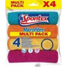 Набор салфеток SPONTEX Multi Pack4 микрофибра 4 шт. 30х30см 4 шт./уп. / в ассортименте