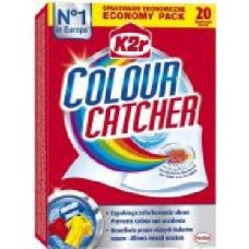 Салфетки для машинной и ручной стирки K2r COLOUR CATHER против закрашивания и выцветания одежды 20 шт.