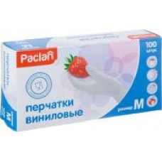 Перчатки виниловые Paclan стандартные HoReCa р. M 50 пар/уп. белые