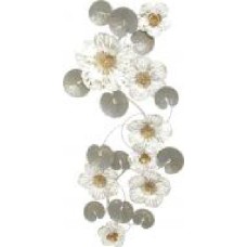 Декор настенный Flowers 165x69 см серебряный Декор настенный Flowers 165x69 см серебряный