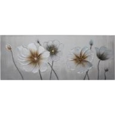 Картина Silver flowers 150x60 см GF-W100370H
