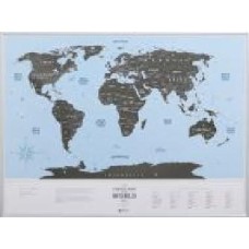 Скретч-карта Travel Map Silver World 60х80 см (рама)