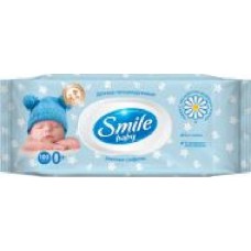 Детские влажные салфетки Smile Фито линия с экстрактом ромашки и алоэ 100 шт.