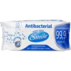 Влажные салфетки Smile с Д-пантенолом Antibacterial 60 шт.