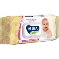 Детские влажные салфетки Aura Baby 72 шт.