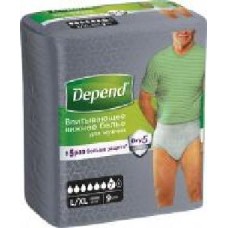 Подгузники-трусы Depend для взрослых Pants L/XL 9 шт.