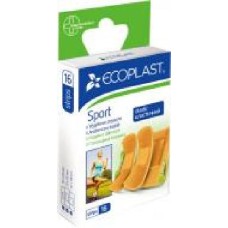 Лейкопластырь ECOPLAST эластичных крепких Sport нестерильные 16 шт.