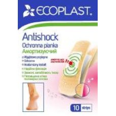 Лейкопластырь ECOPLAST амортизирующих Antishok 72х25 мм, 72х19 мм нестерильные 10 шт.