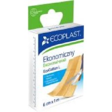 Лейкопластырь ECOPLAST экономичный EcoCotton L 6 см 1 м нестерильные