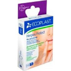 Лейкопластырь ECOPLAST Помощь при герпесе с маслом чайного дерева стерильные 15 шт.