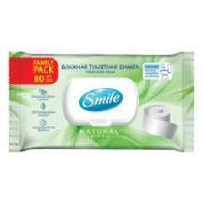 Туалетная бумага влажная Smile Family Pack однослойная 80 шт.