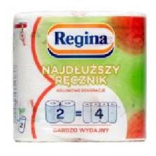 Бумажные полотенца Regina с декором 20,7 м двухслойная 2 шт.