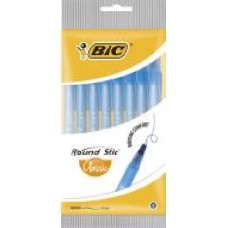 Набор ручек шариковых BIC Round Stick 8 шт. синие