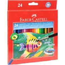 Карандаши цветные акварельные с кисточкой Faber-Castell